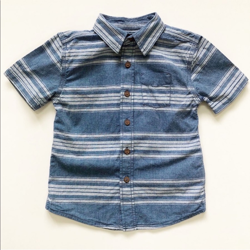 Sonoma 4T Striped Chambray Button Down Shirt EUC